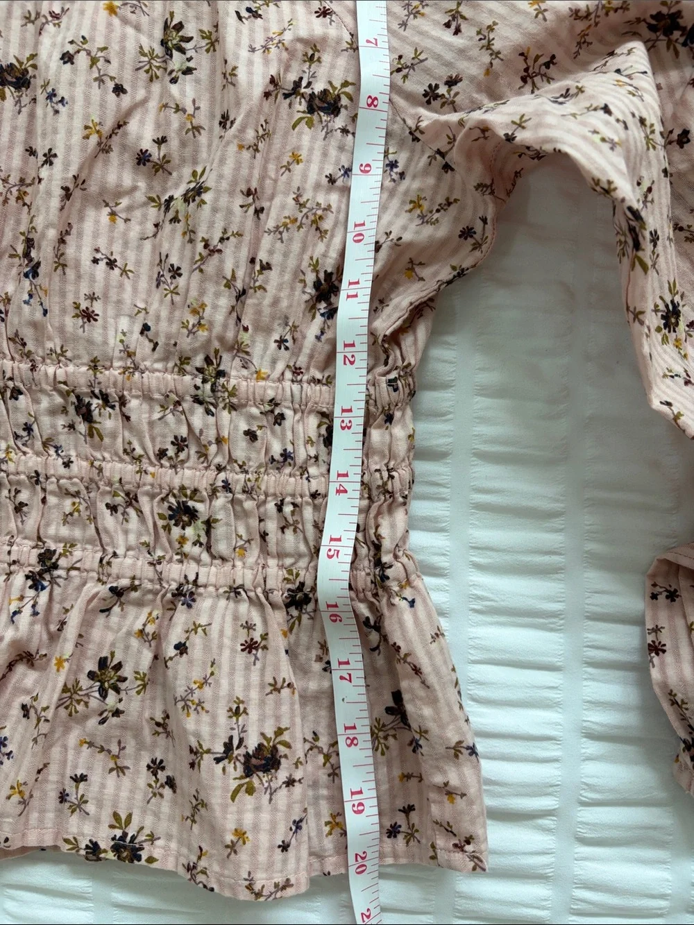 Madewell Sophia 100% Cotton Floral Cinched Waist Peasant Top. Like new!